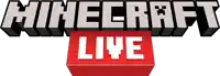 a logo for minecraft live with a red box underneath it