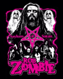 a poster for rob zombie shows a man with dreadlocks