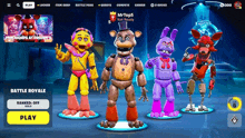 a screenshot of five nights at freddy 's battle royale game .