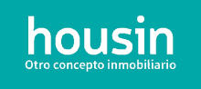 a blue background with the word hous in white