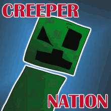 a drawing of a creeper with the words " creeper nation " below it