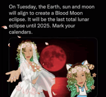 on tuesday the earth sun and moon will align to create a blood moon eclipse .