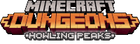 a logo for minecraft dungeons howling peaks on a white background