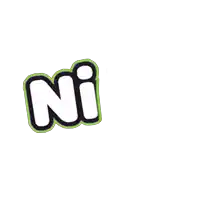 a black and green sticker that says ni