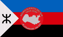 a flag for aguascalientes del sur has a map on it