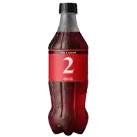 a coca cola bottle with the number 2 on the label