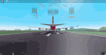 an airplane is on a runway in a video game and the letters ww are on the screen