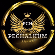 a logo for pch pechalkum squad with a crown