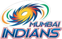 a logo for the mumbai indians with a colorful swirl in the middle