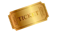 a gold ticket that has the number 31605 on it