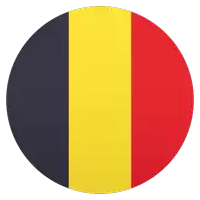 a circle with a yellow and red stripe on it