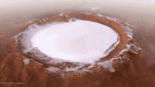 a picture of a crater on mars taken by esa / dlr fu berlin