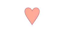 a pink heart on a white background