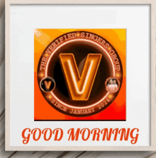 the verified singers group logo is displayed on a good morning greeting card