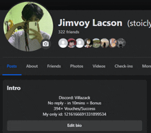 a screenshot of jimvoy lacson 's discord profile