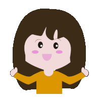 a girl with brown hair and a yellow shirt is smiling