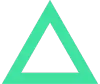 a green triangle on a white background that looks like an arrow pointing up