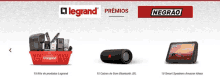 an advertisement for legrand shows a jbl speaker and a smart speaker