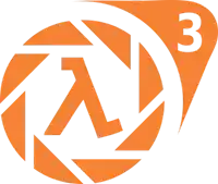 an orange and white circle with the number 3 on it