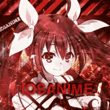 a picture of a girl with red hair and the words losanime on the bottom