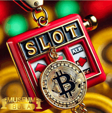 a slot machine with a gold coin in front of it that says slot