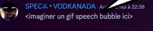 a purple background with specx vodkanada written on it