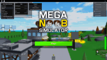 a screen shot of a game called mega noob