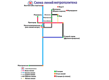 a map of a subway system in a foreign language with the letter m in the middle