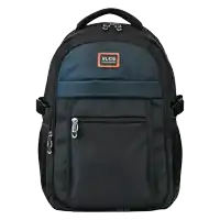 a black and blue backpack that says vlcs