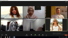 a group of people are having a zoom meeting and the screen says windows ' u etkinleştir