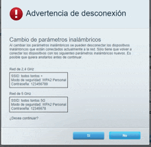 a screen that says advertencia de desconexion on it in spanish