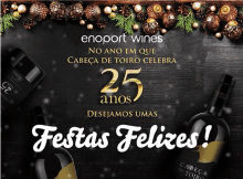 an advertisement for enoport wines with bottles and decorations