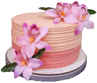 a cake with pink flowers on top of it and the number 99801-4334 on the bottom