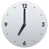 a clock shows that it is almost 5:00