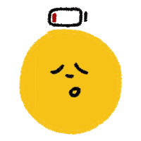 a drawing of a smiley face with a battery on top