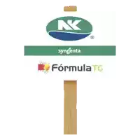 a sign for syngenta formula tg is attached to a wooden post