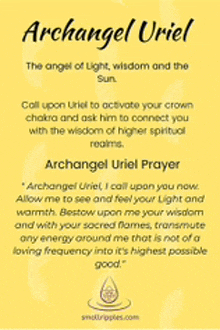 archangel uriel is the angel of light , wisdom , and the sun .