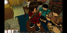 a screenshot of a roblox game shows a girl holding a baseball bat