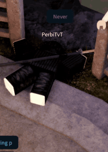 a person laying on the ground with a sword and the name perbitvt above them