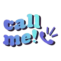 a logo that says call me with a phone in the background