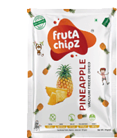 a bag of fruta chipz pineapple vacuum freeze dried chips