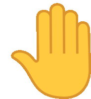 an icon of a hand that says stop on it