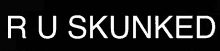 a black background with the words ruskunked in white letters