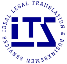 a logo for ideal legal translation & business services