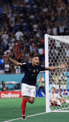 a soccer player wearing a jersey with the number 10 on it