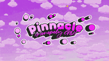 a purple background with pinnacle monopoly go written in pink