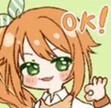 a girl with orange hair and green eyes is giving a thumbs up .