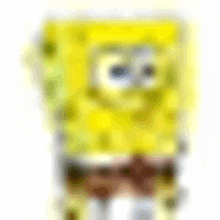 a blurry picture of a spongebob squarepants character .