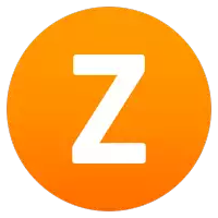 an orange circle with a letter z inside of it