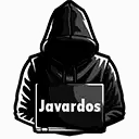 a person in a black hoodie is holding a sign that says javardos .